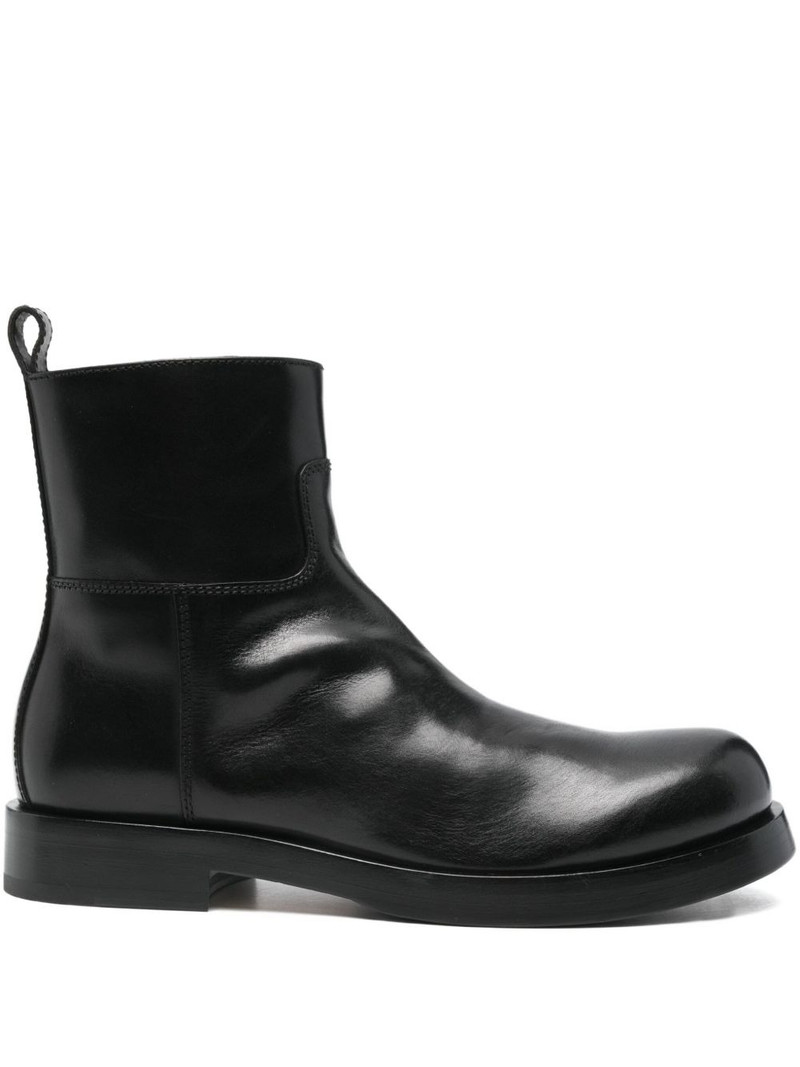 zip-detail leather boots 1