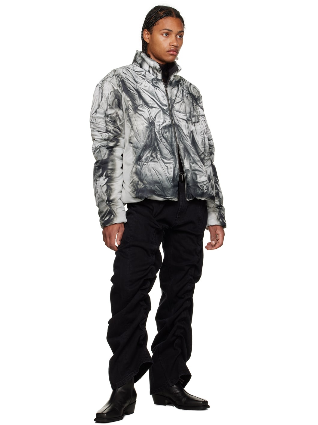 White Print Jacket - 4