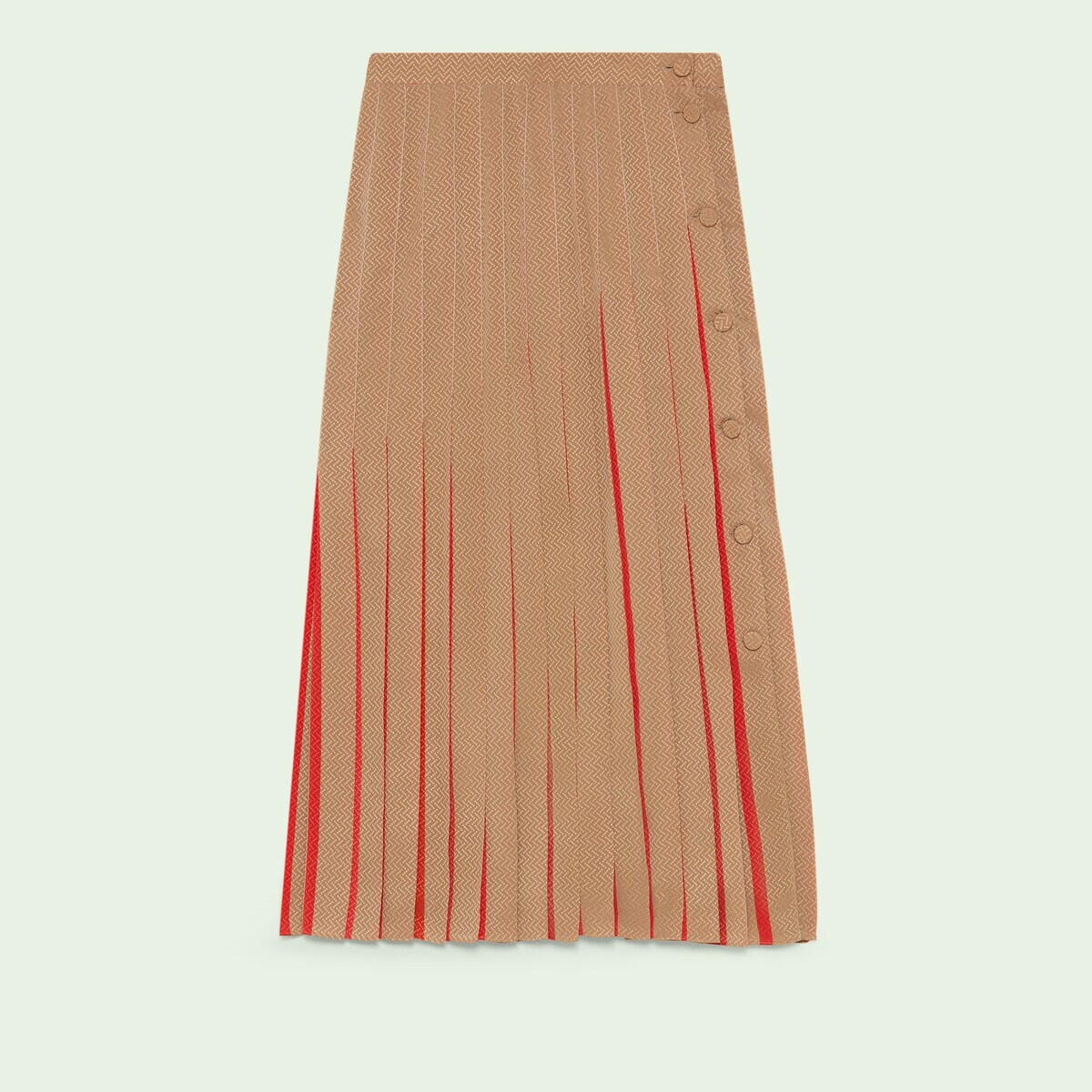 Pleated chevron silk skirt - 1