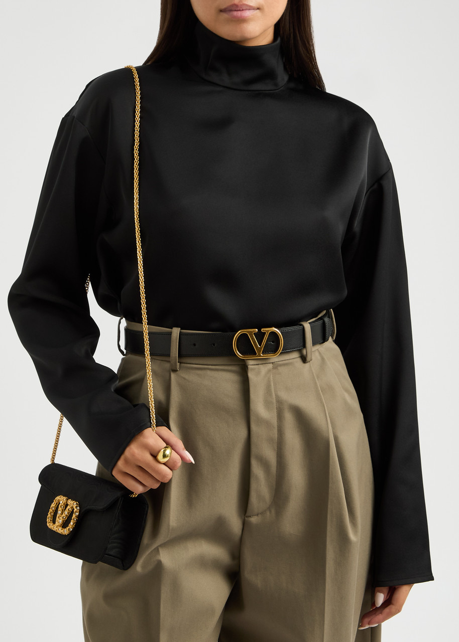 Valentino Garavani VLogo Grained Leather Belt - 2