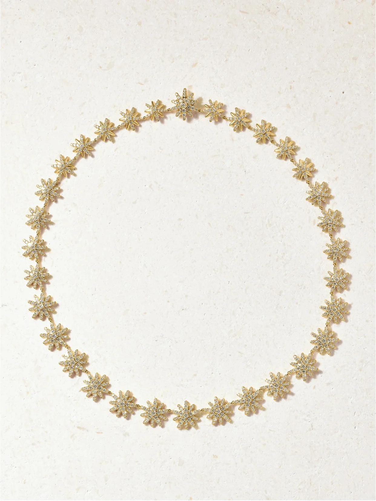 Startburst 18-karat Gold Diamond Tennis Necklace - 1