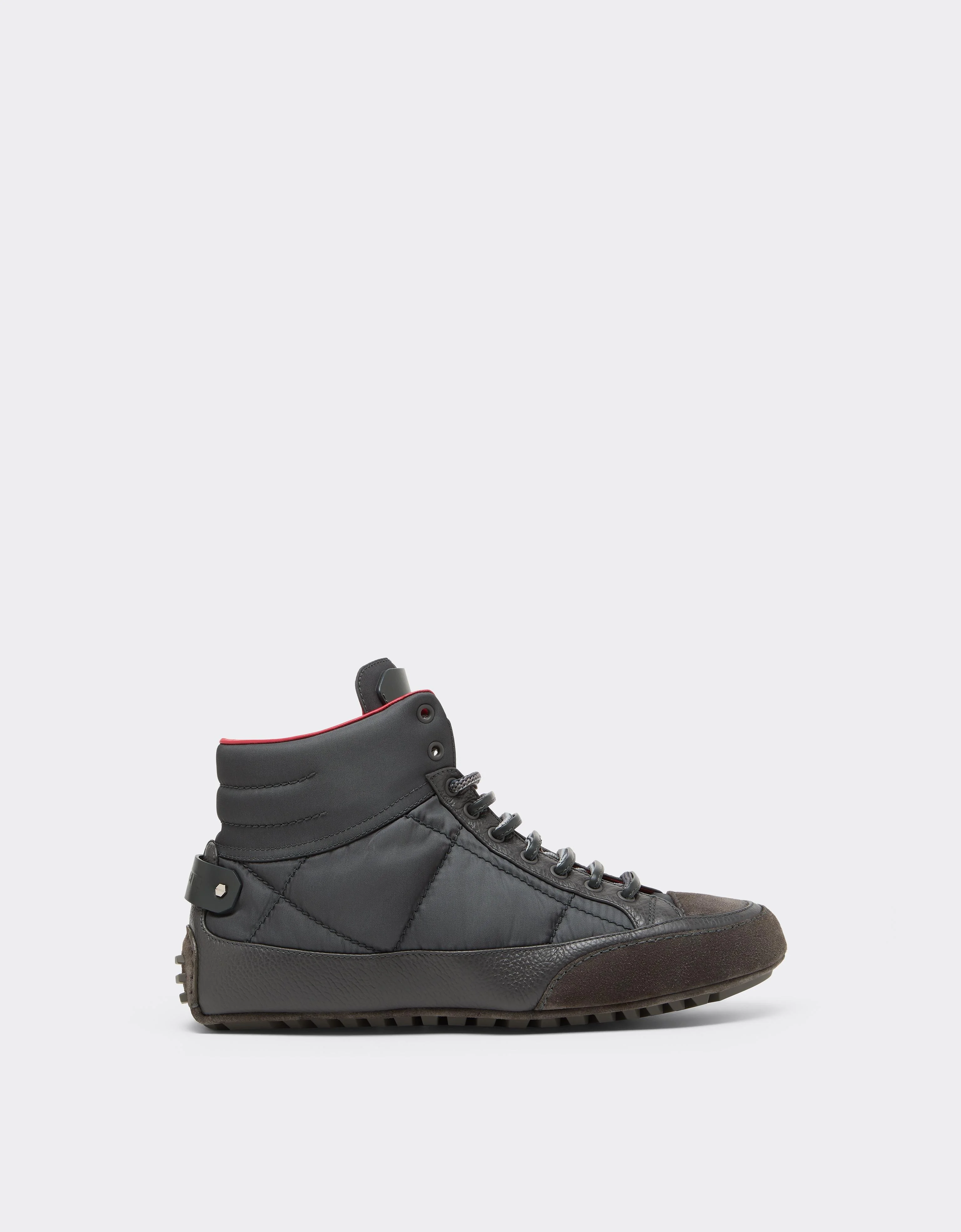 Quilted Leather and Suede Trainers - 1