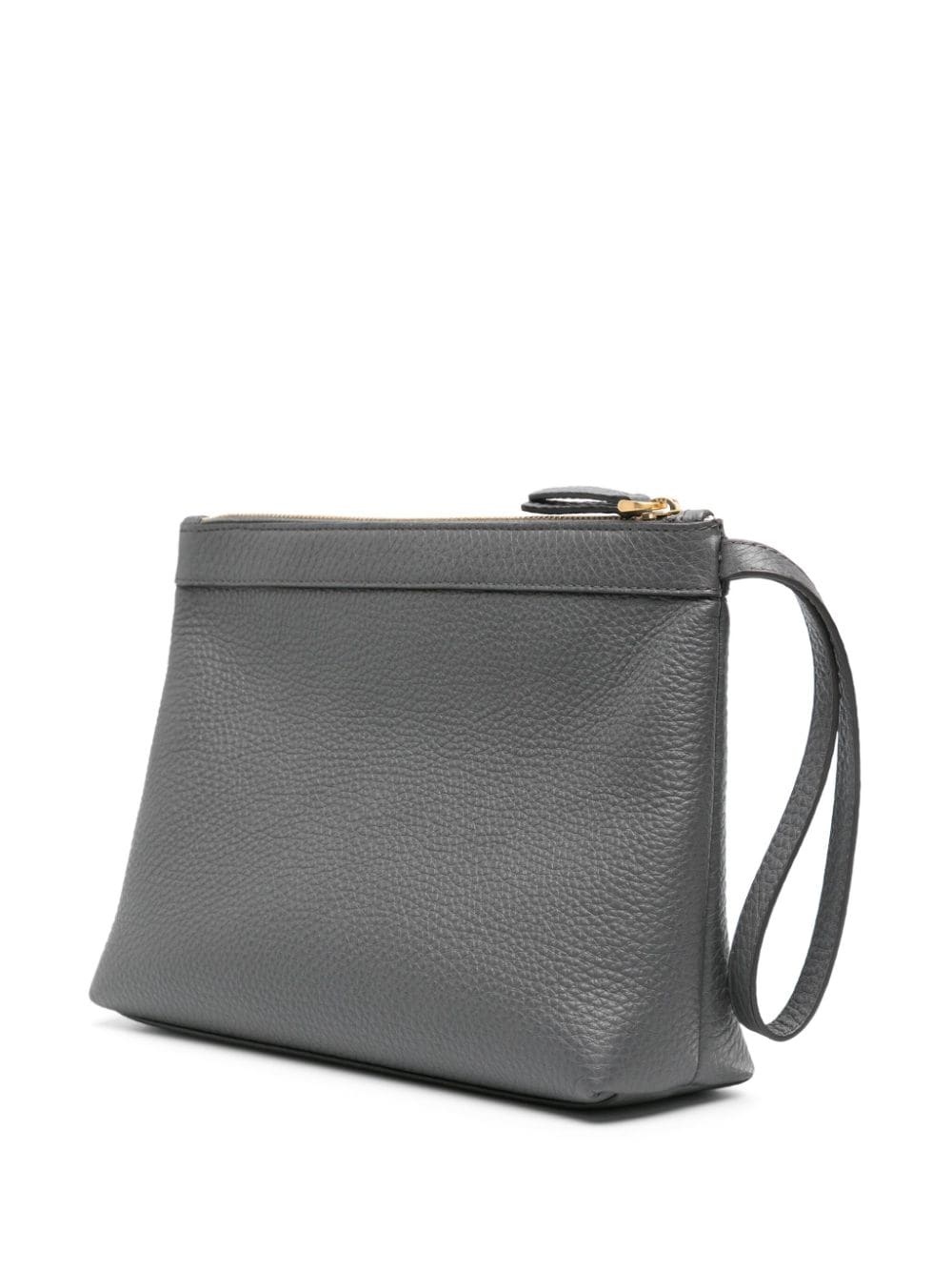grosgrain-loop leather make-up bag - 2