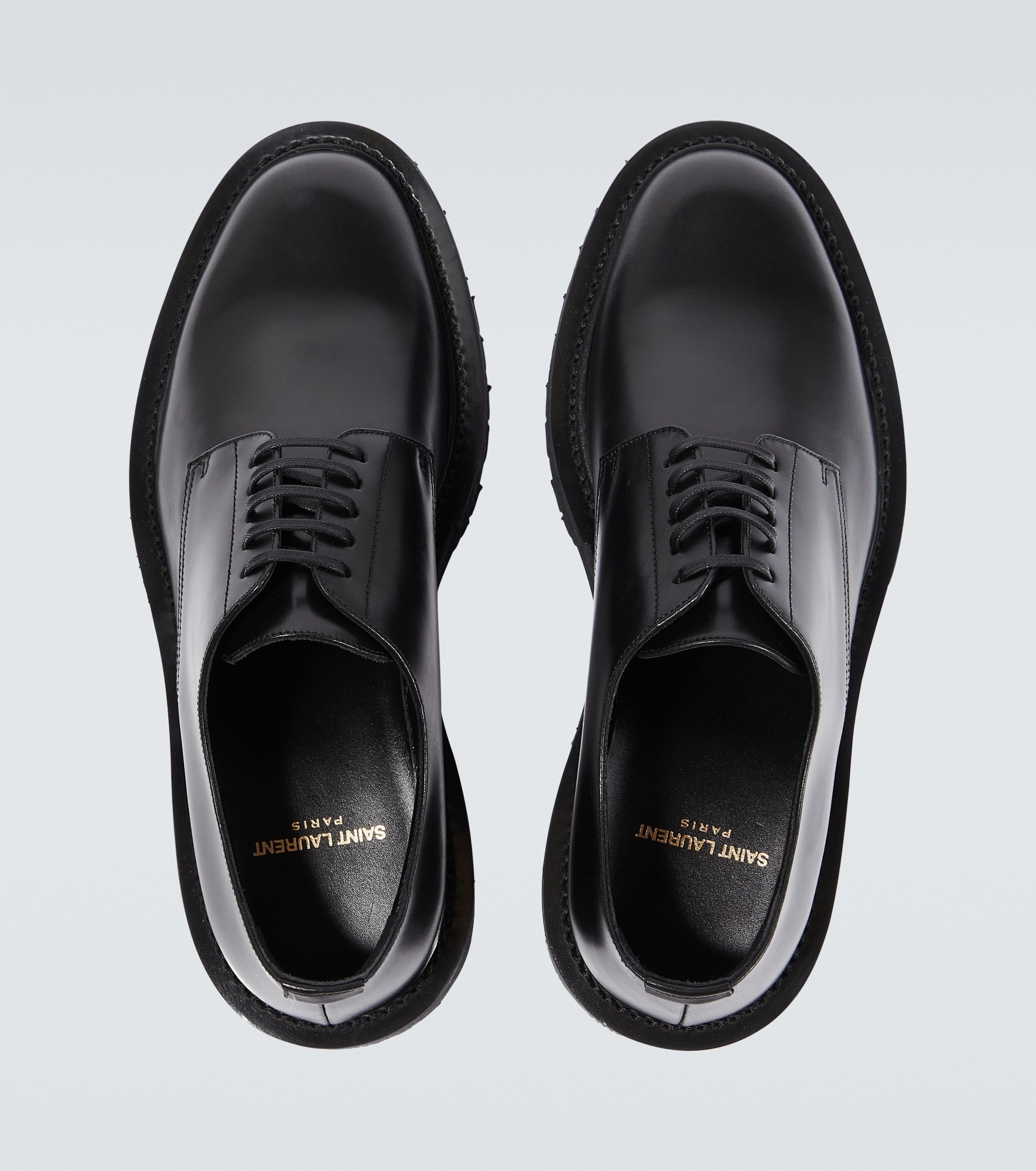 SAINT LAURENT Army leather Derby shoes mytheresa REVERSIBLE