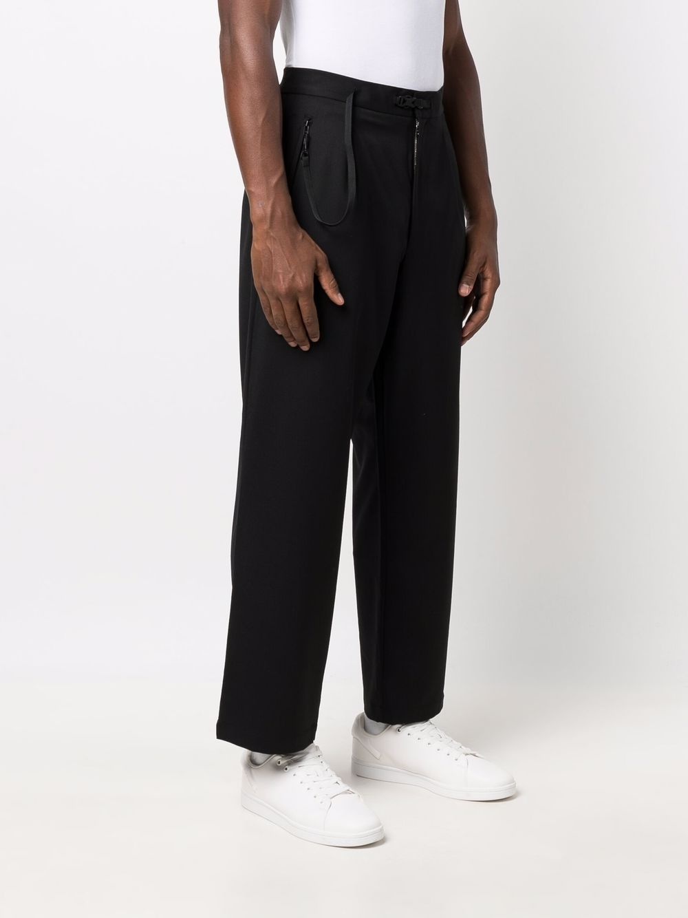 cropped straight-leg trousers - 3