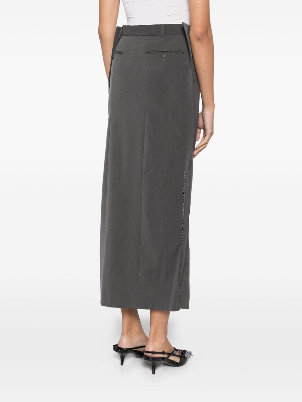 side ribbed skirt - 4
