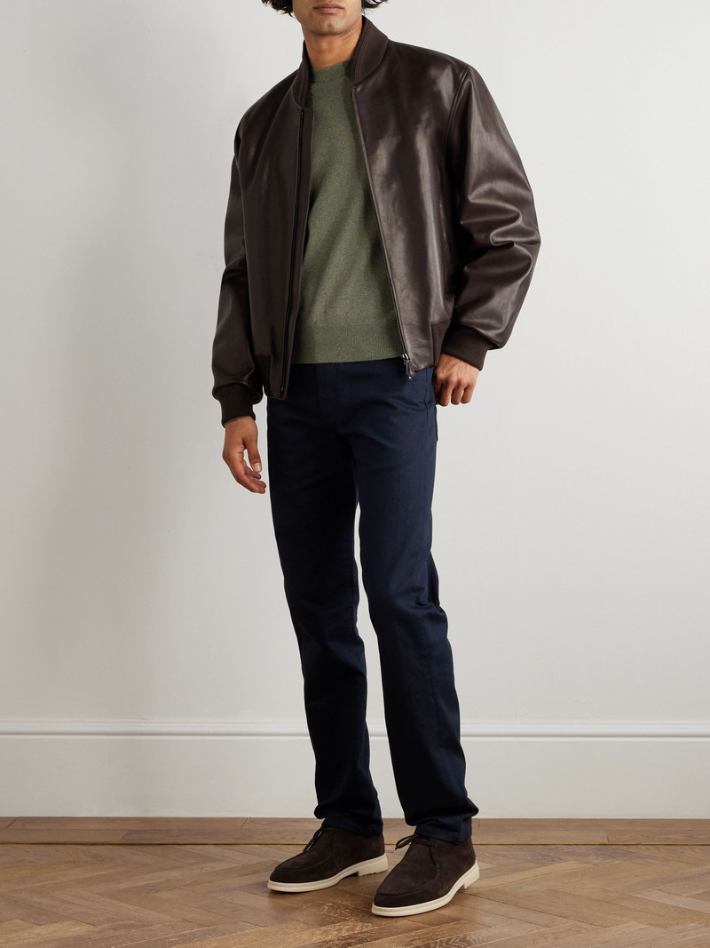 Loro Piana Slim-Fit Baby Cashmere Sweater Green outlook