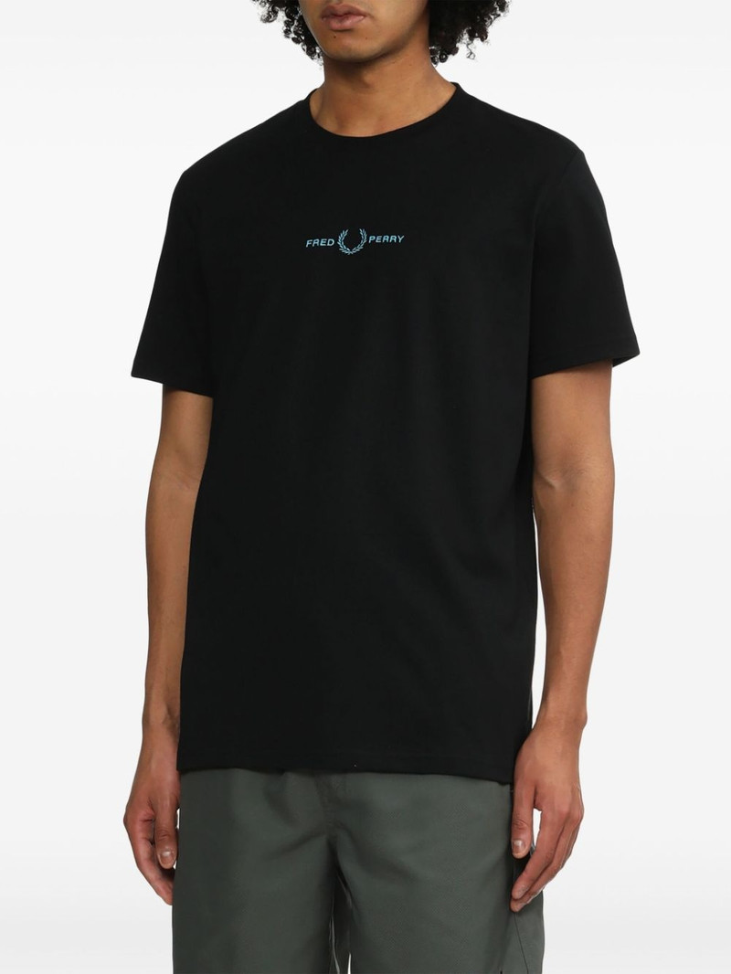 logo-embroidered cotton T-shirt 3