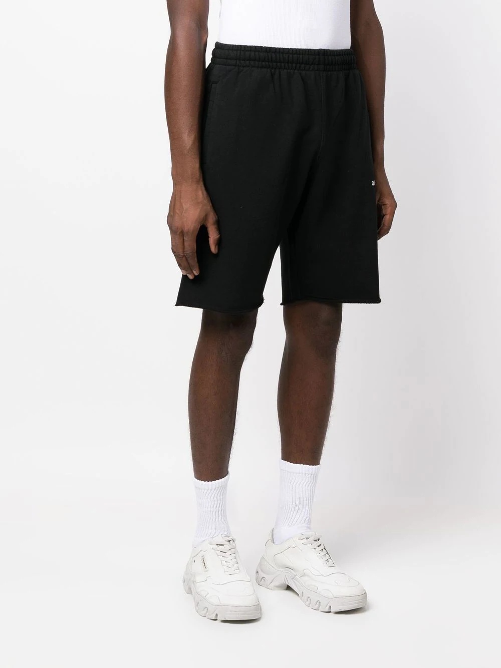 Arrows-motif cotton track shorts - 4