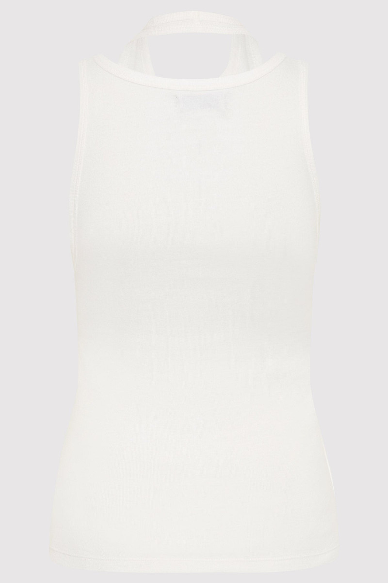 ST. AGNI Organic Cotton Layered Tank - White outlook