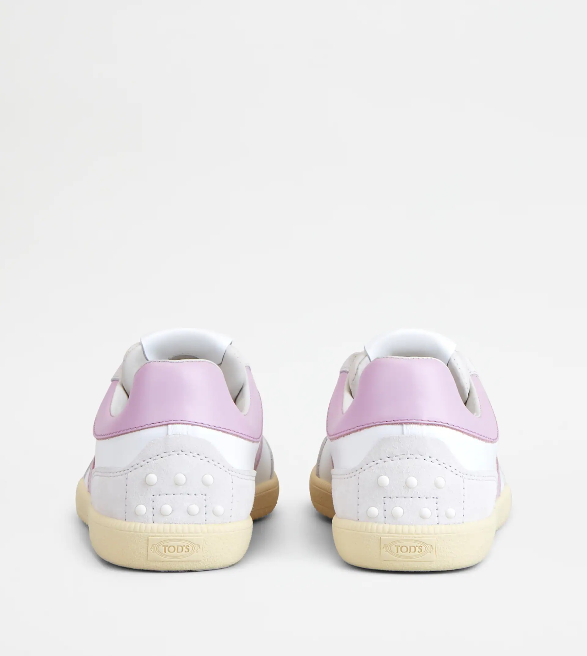 TOD'S TABS SNEAKERS IN SMOOTH LEATHER AND SUEDE - WHITE, VIOLET - 2