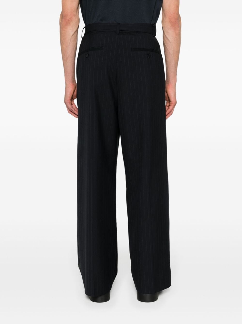 pinstripe-pattern trousers - 4