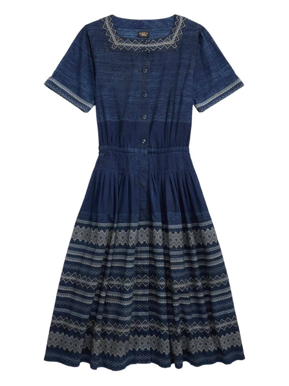 Luciana embroidered button-up dress - 1
