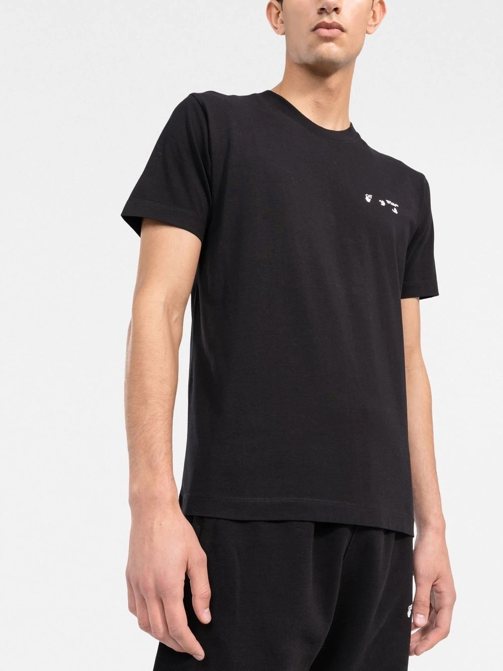 Ow logo-print slim-cut T-shirt - 3