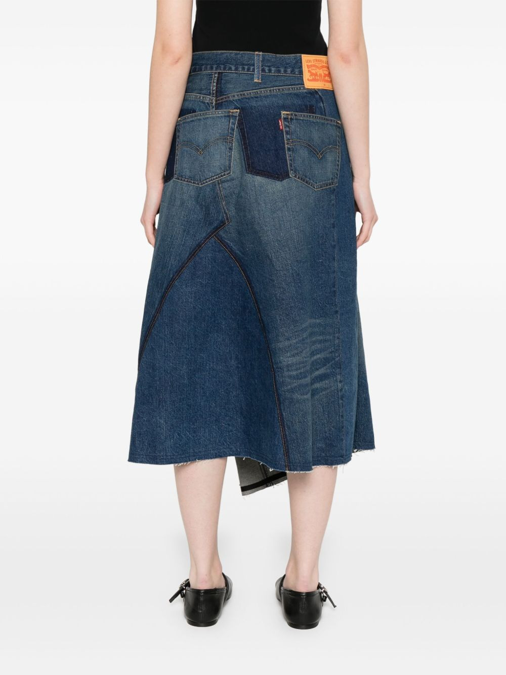 Junya Watanabe Women Denim Asymmetric Skirt - 4
