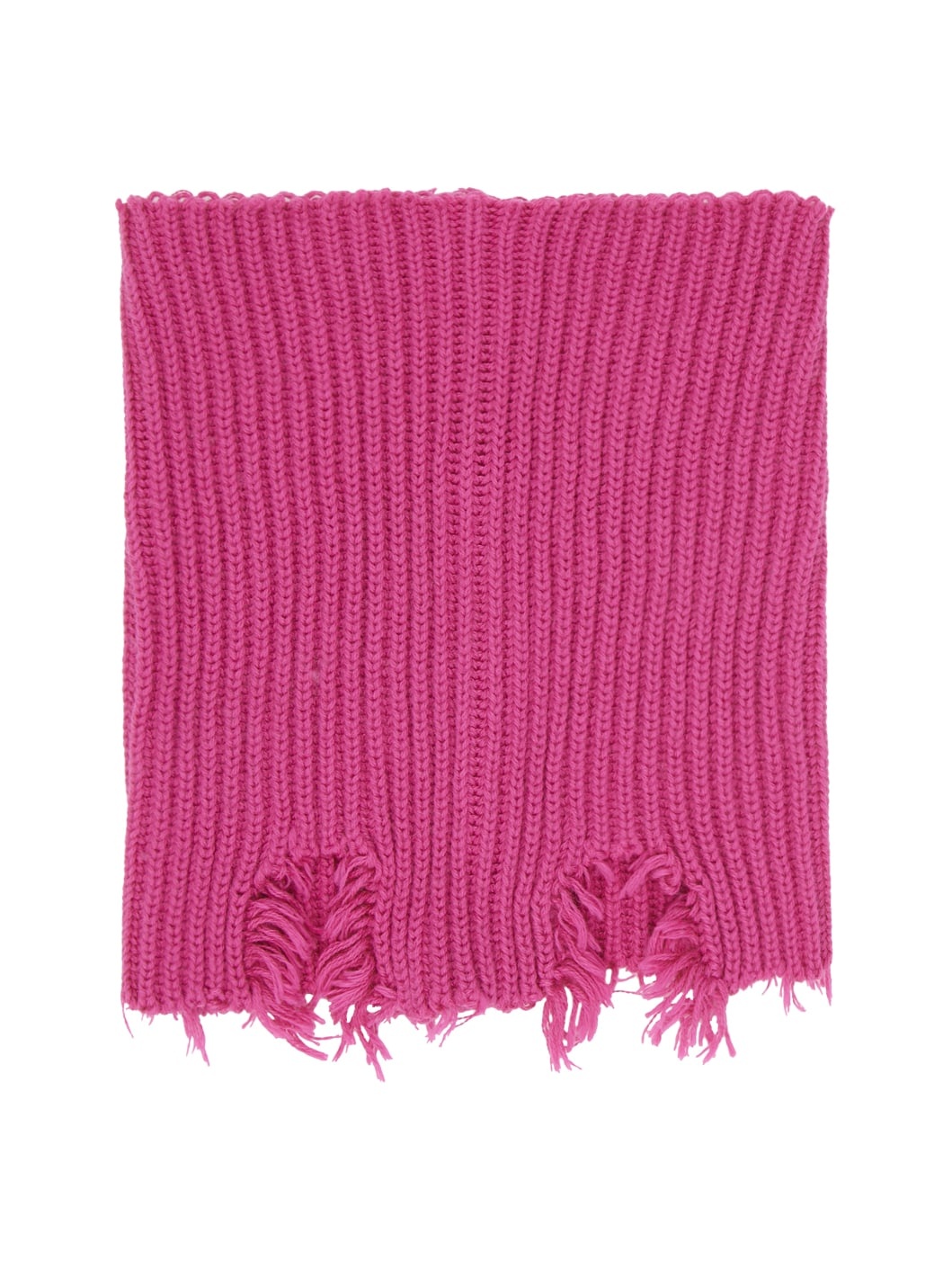 Pink Ribbed Scarf - 1