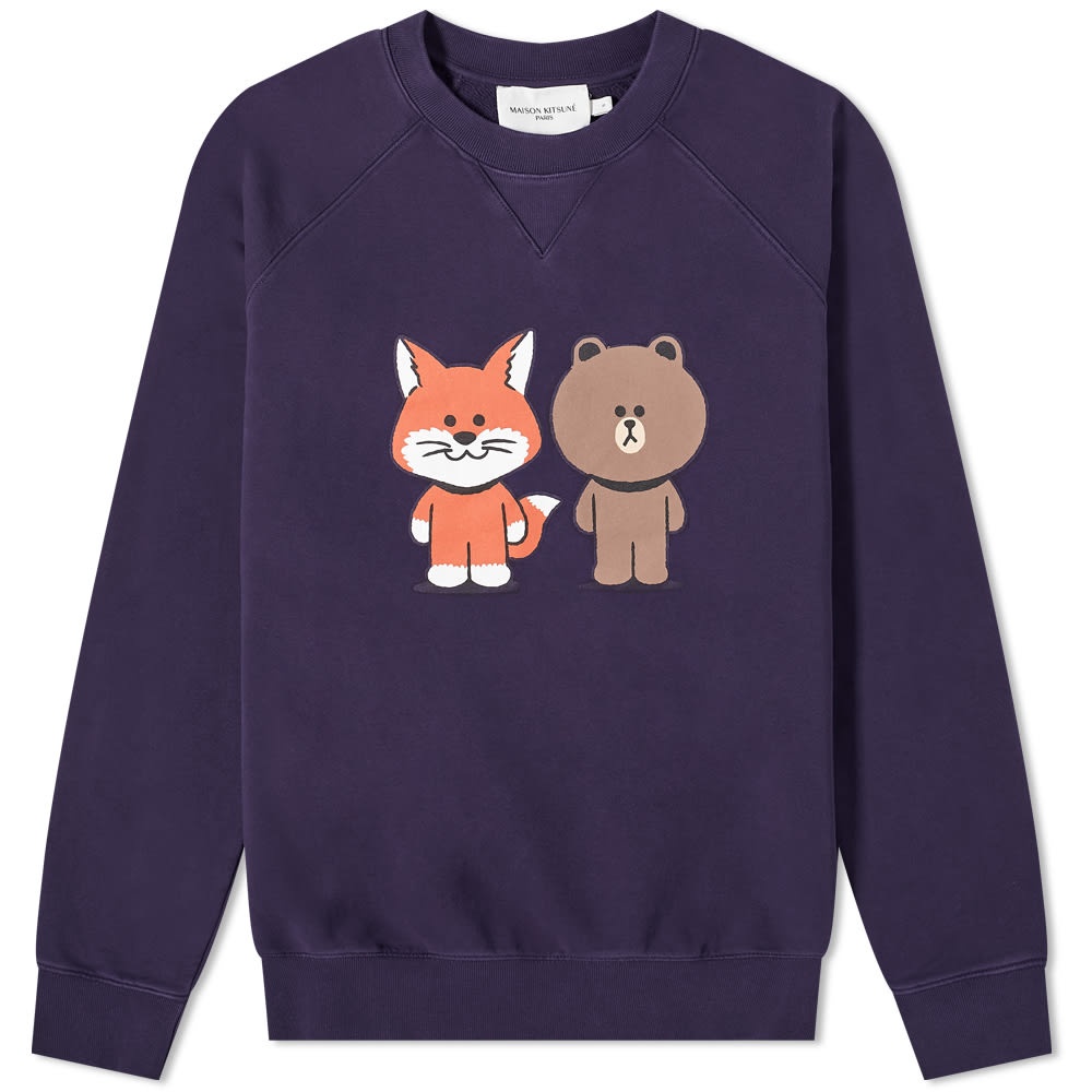 Maison Kitsuné x Line Friends Kitsune Big Print Crew Sweat - 1