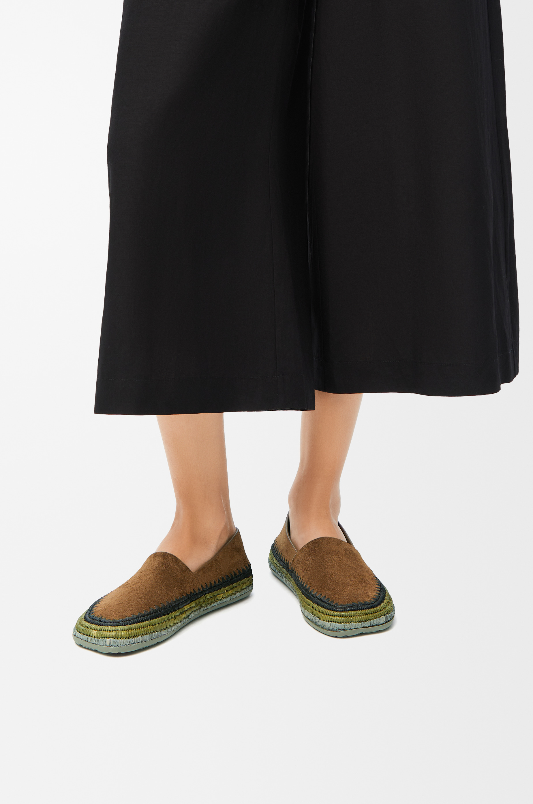 Rio slipper in suede and raffia - 2