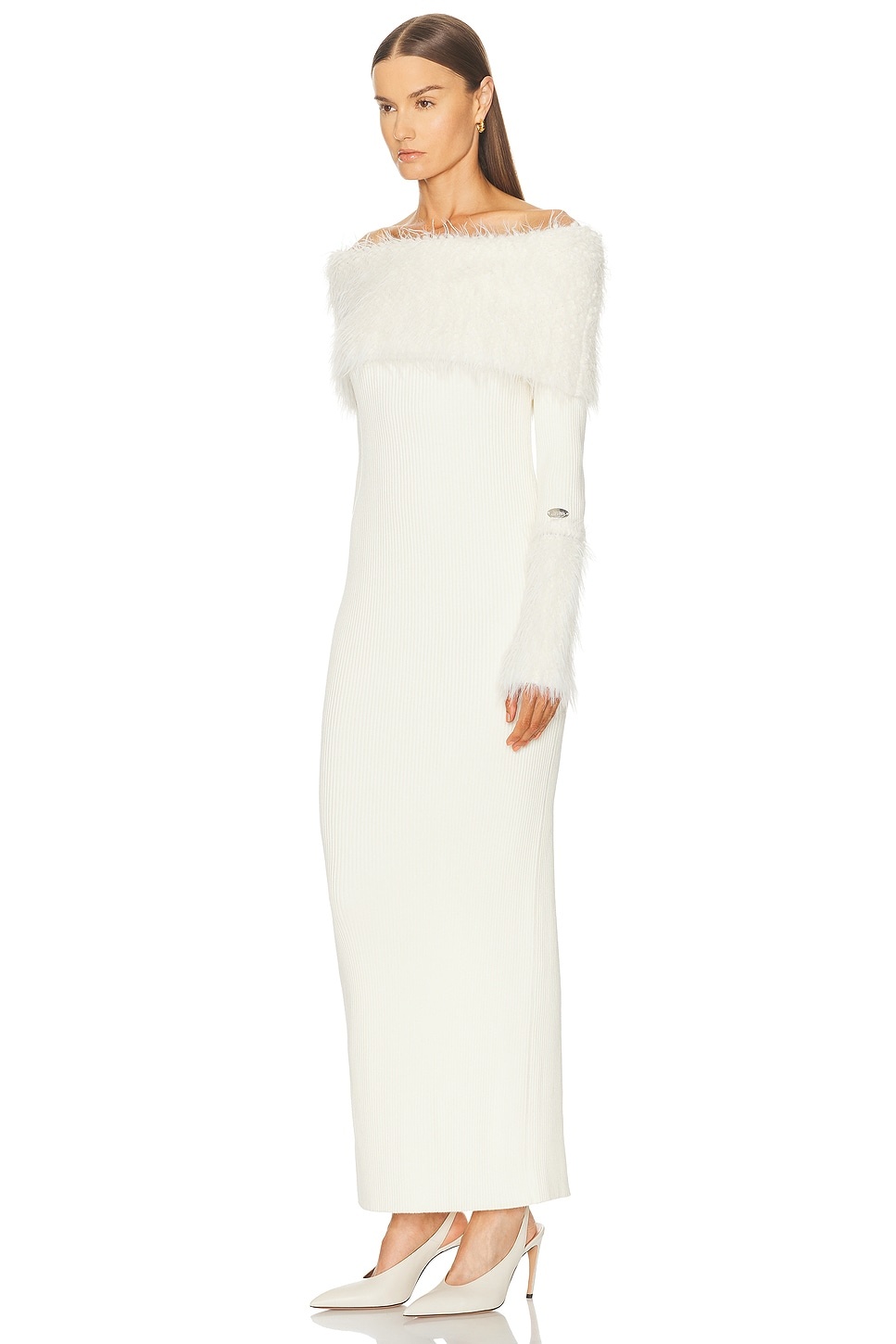 Ribbed Hairy Long Dress - 3