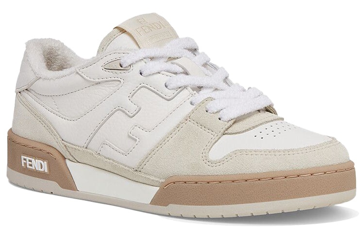 (WMNS) FENDI Match Low Top Suede 'White' 8E8252AHH2F1FHS - 3