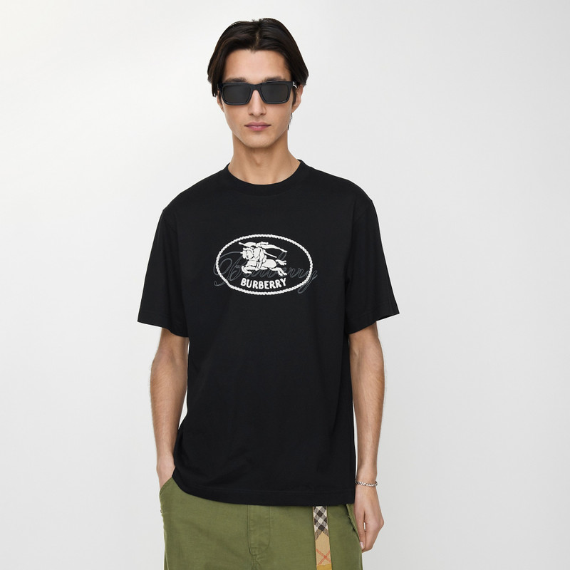 Burberry Knight Stamp Cotton T-shirt outlook