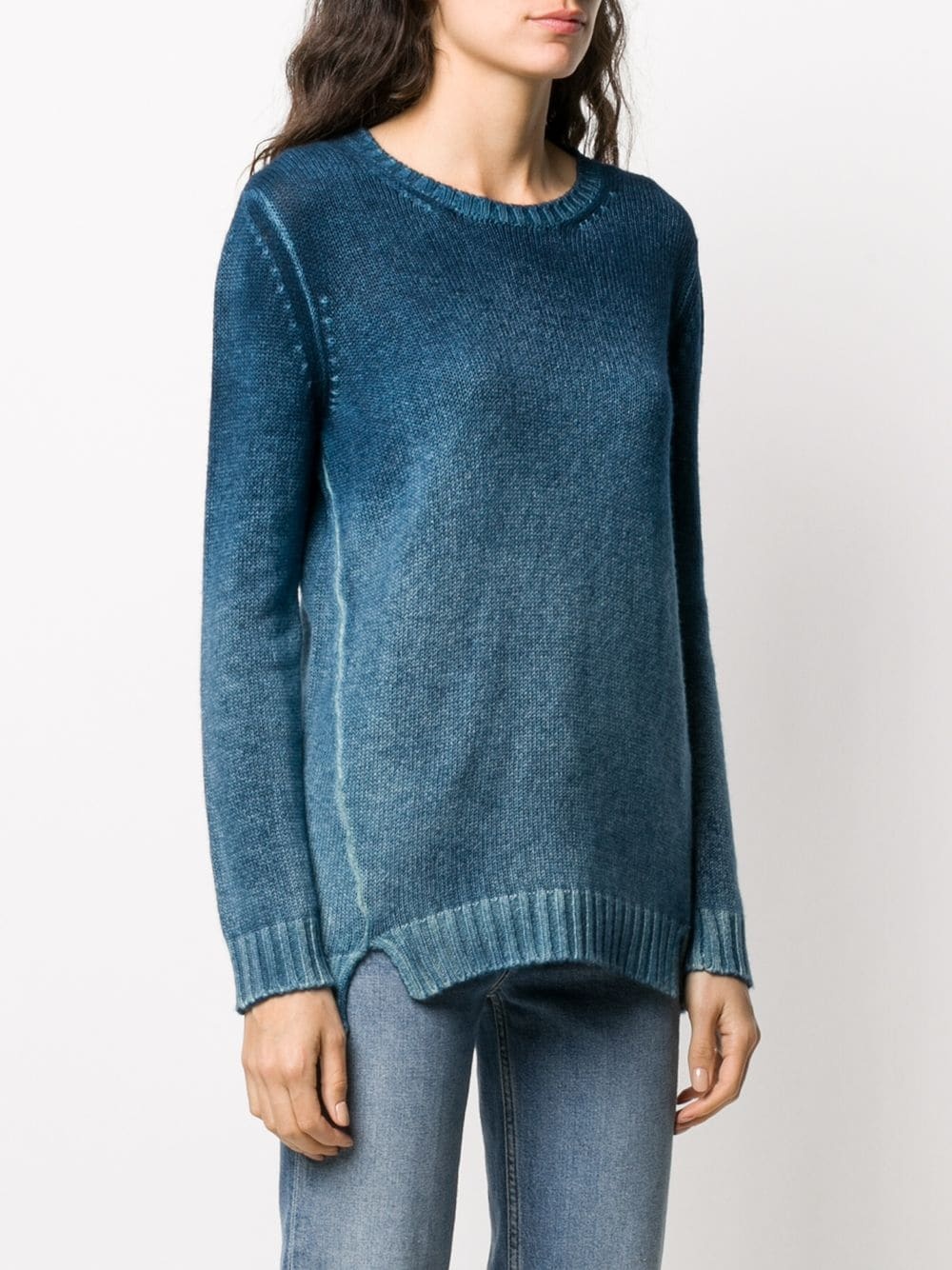 gradient-effect cashmere jumper  - 3