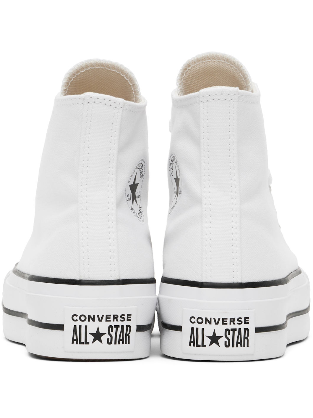 White Chuck Taylor All Star Canvas Platform High Top Sneakers - 2