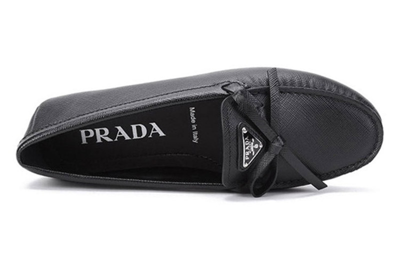 Prada (WMNS) PRADA Saffiano Leather Driving Loafers 'Black' 1DD071_053_F0002_F_005 outlook