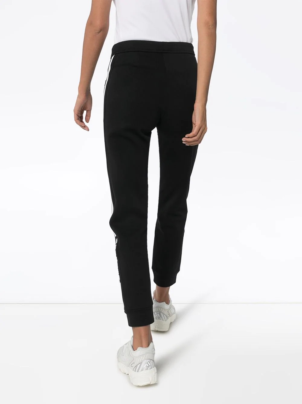 drawstring waist track pants - 4