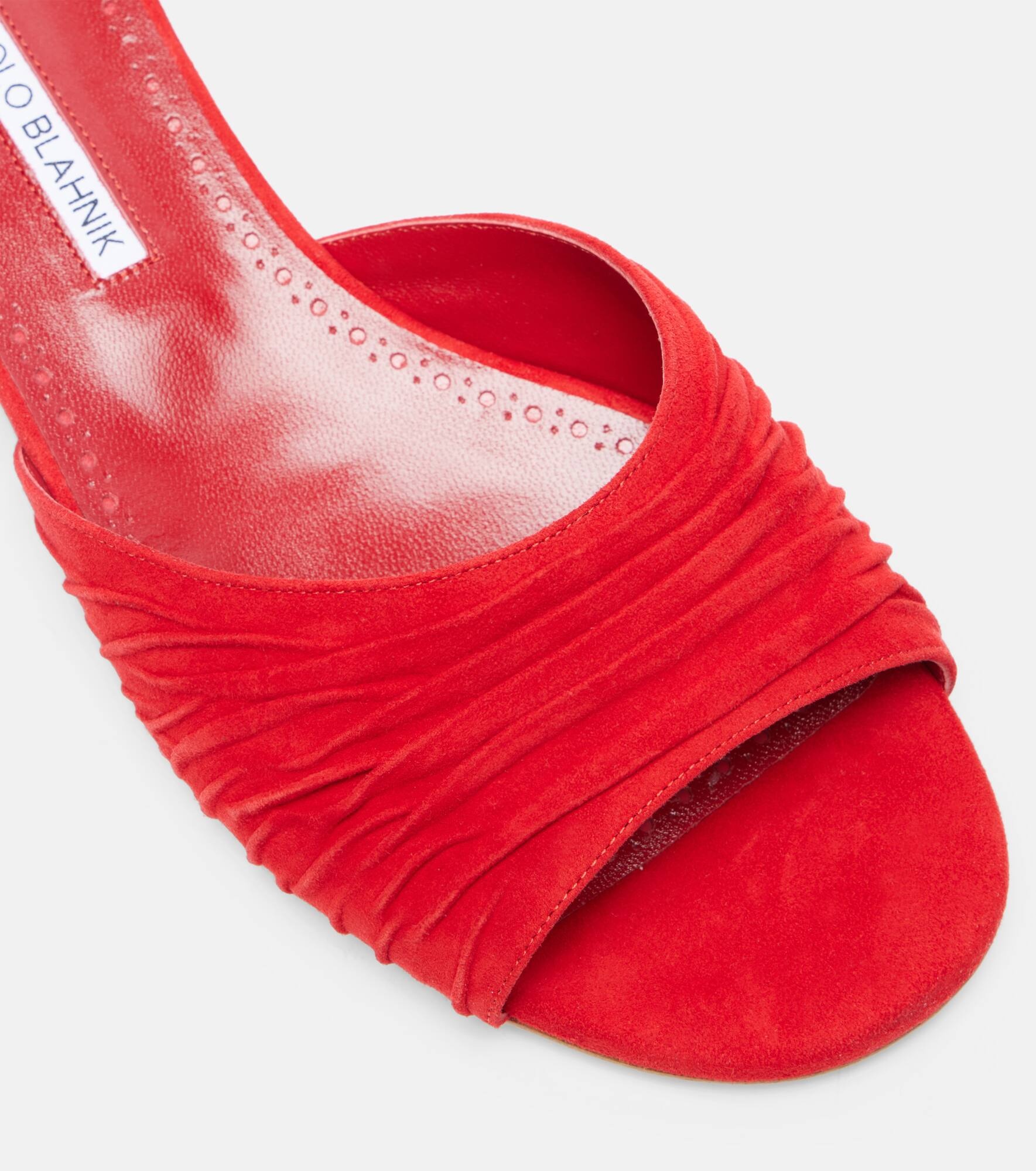 Piruaflat gathered suede slides - 5