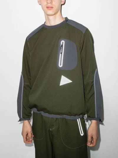 and Wander panelled drawstring sweatshirt outlook