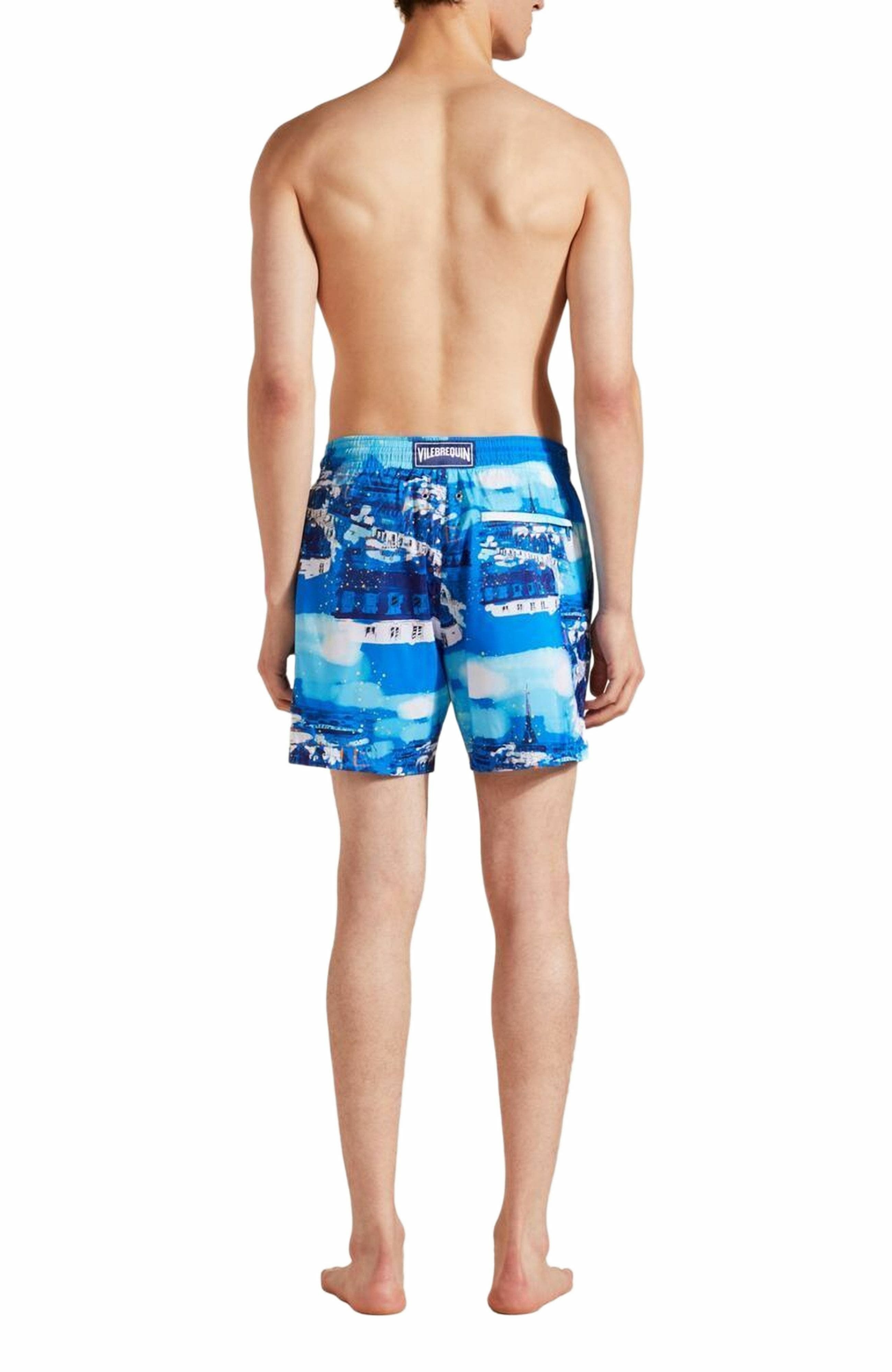 Vilebrequin Men's Paris Ultra-Light And Packable Swim Shorts in Bleu Neon at Nordstrom - 2