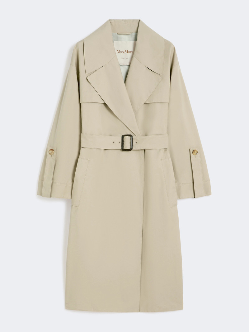 AMOUR Belted water-repellent twill trench coat - SAND 1