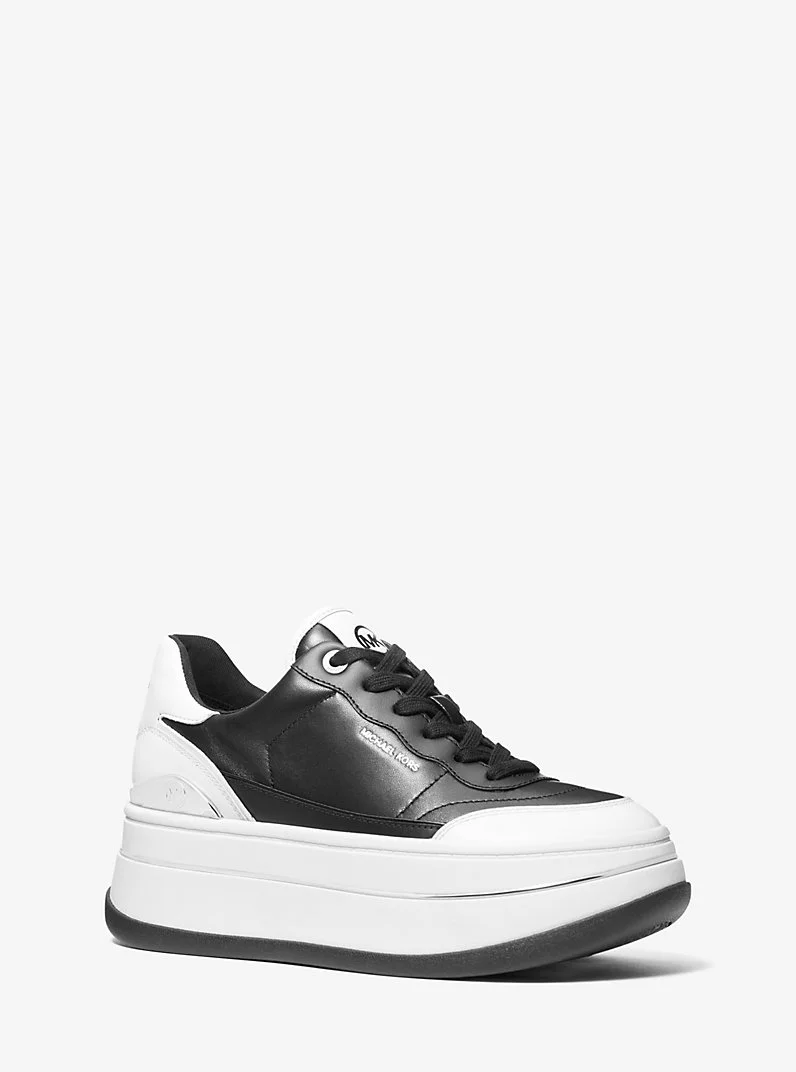 Hayes Two-Tone Leather Platform Sneaker - 1