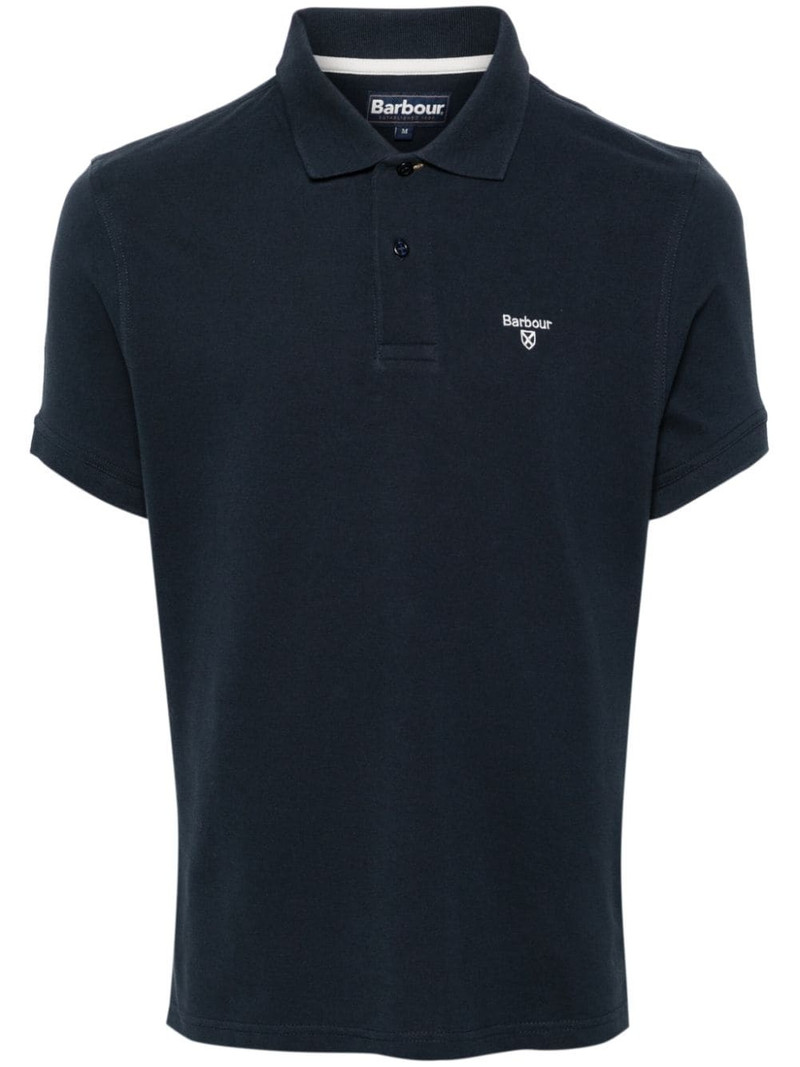 logo-embroidered cotton polo shirt 1