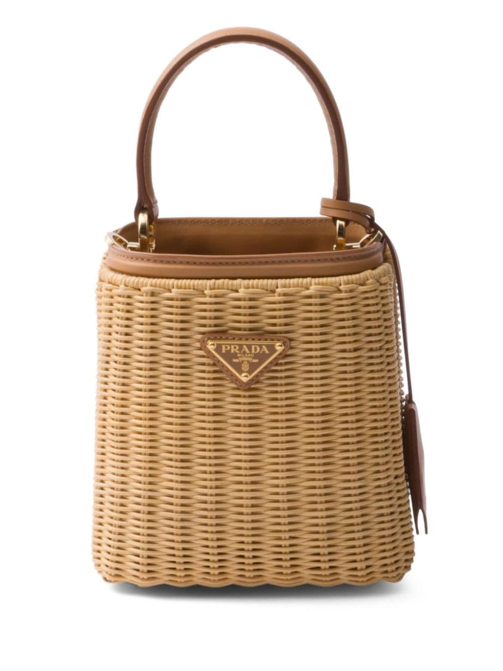 mini Panier Triangle-logo bucket bag - 1