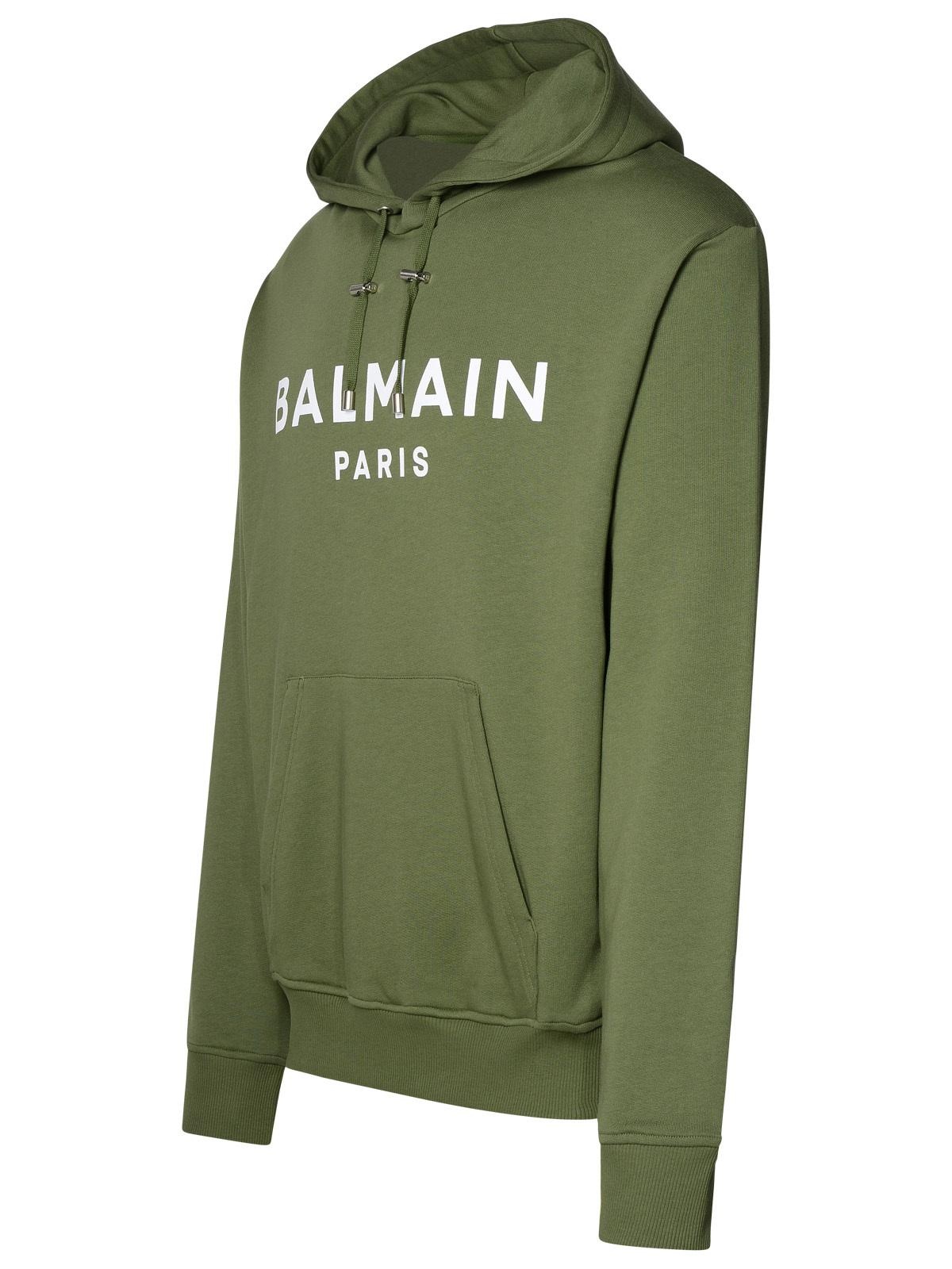 Balmain Green Cotton Sweatshirt - 2