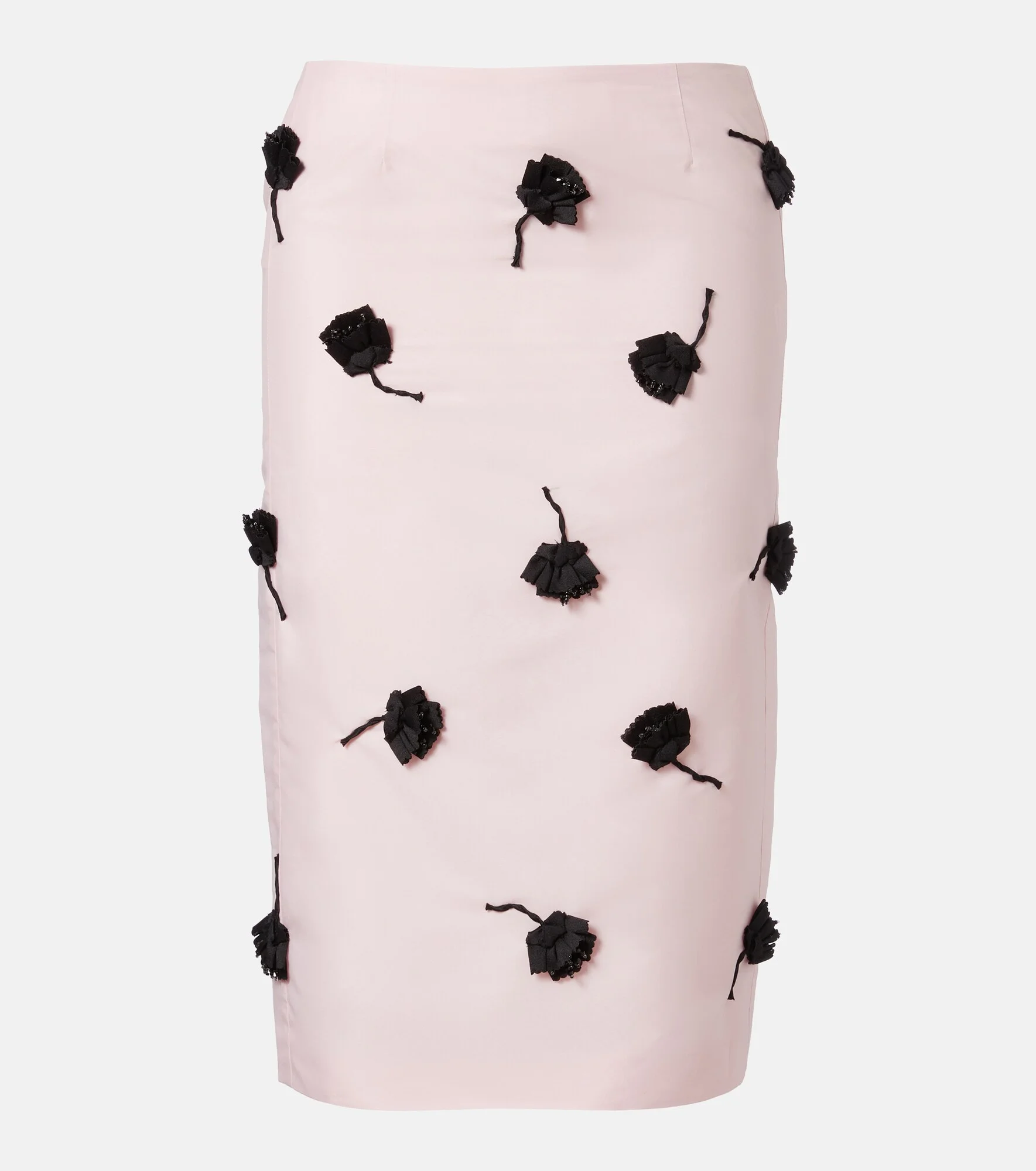 Floral-appliqué pencil skirt - 1