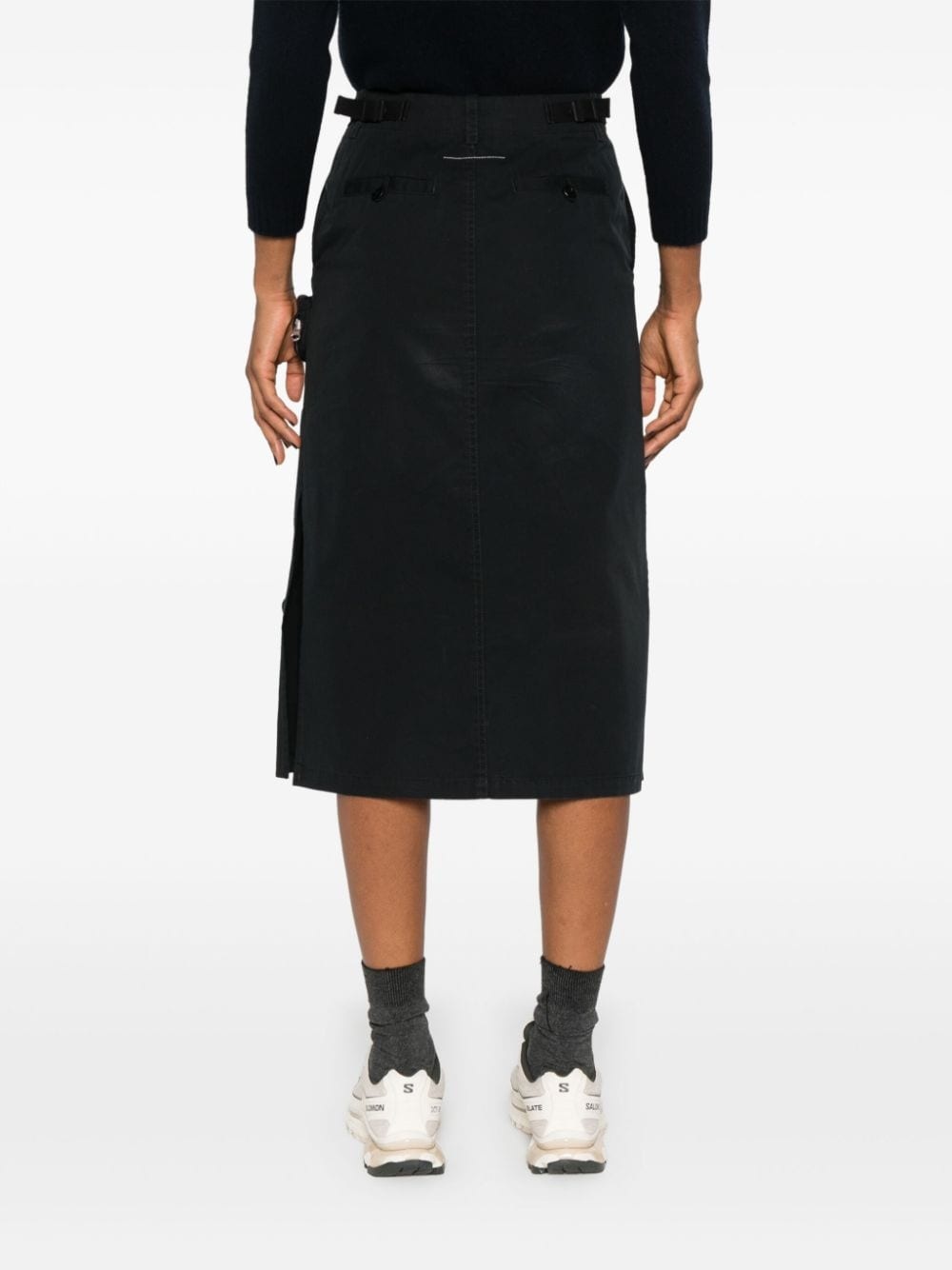 single stitch-logo cargo skirt - 4
