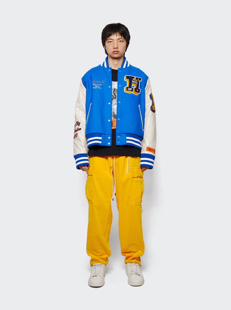 Heron Preston Varsity Jacket Blue And Yellow outlook