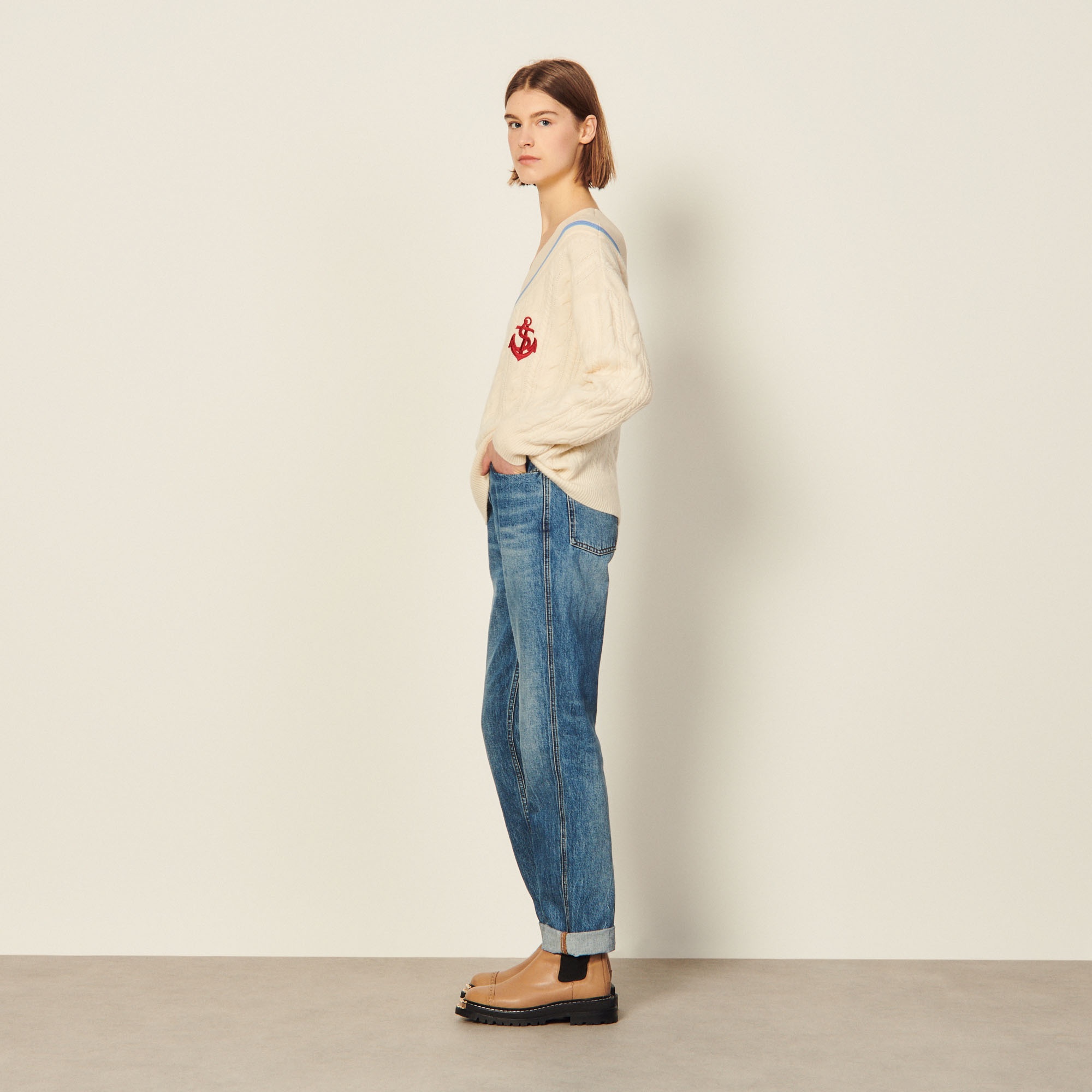 Cable knit sweater - 4