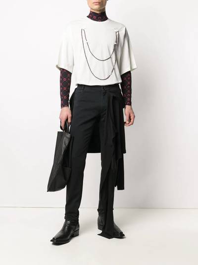 Raf Simons T-shirt waist slim-fit jeans outlook