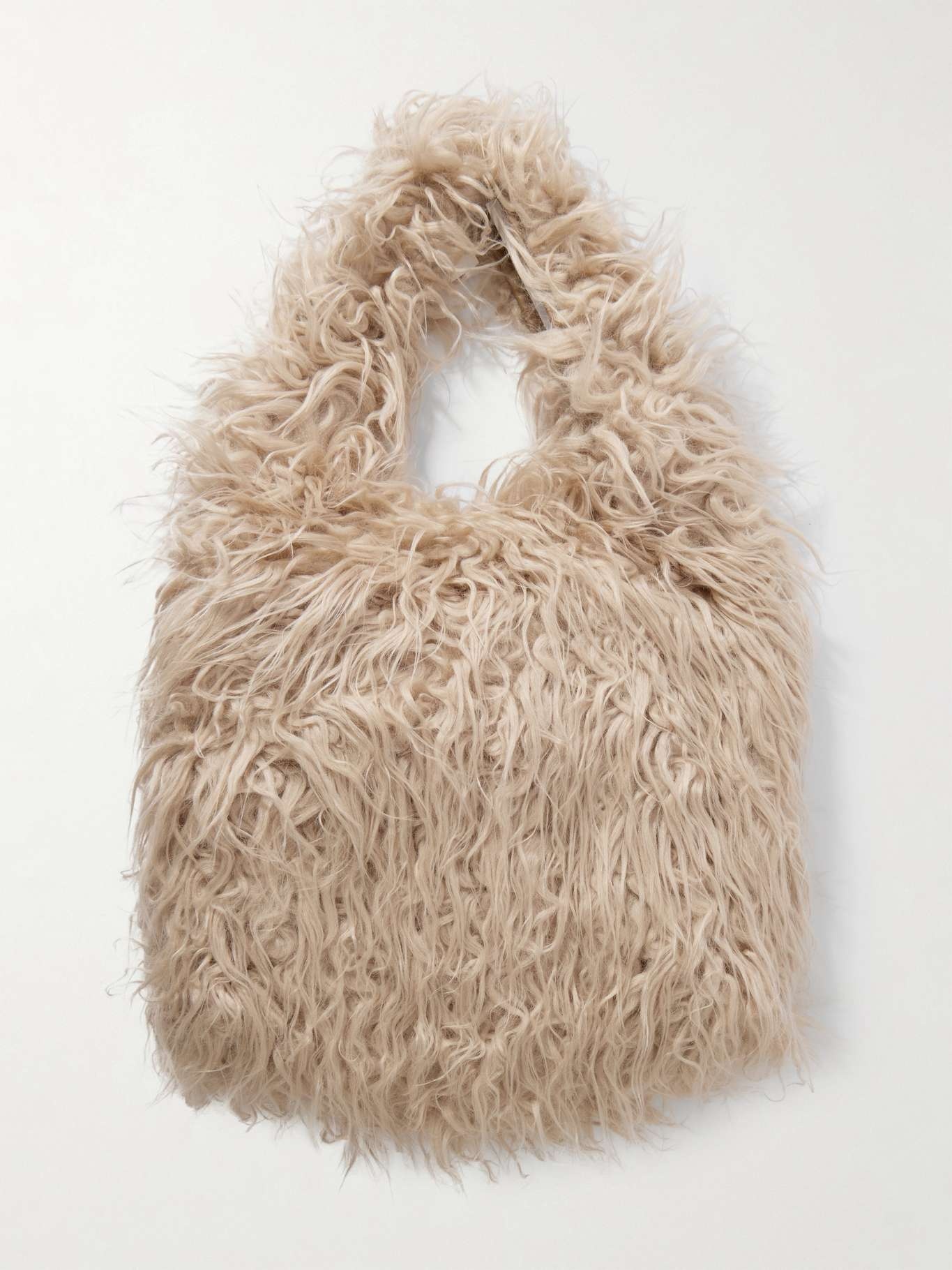 Faux shearling shoulder bag - 3