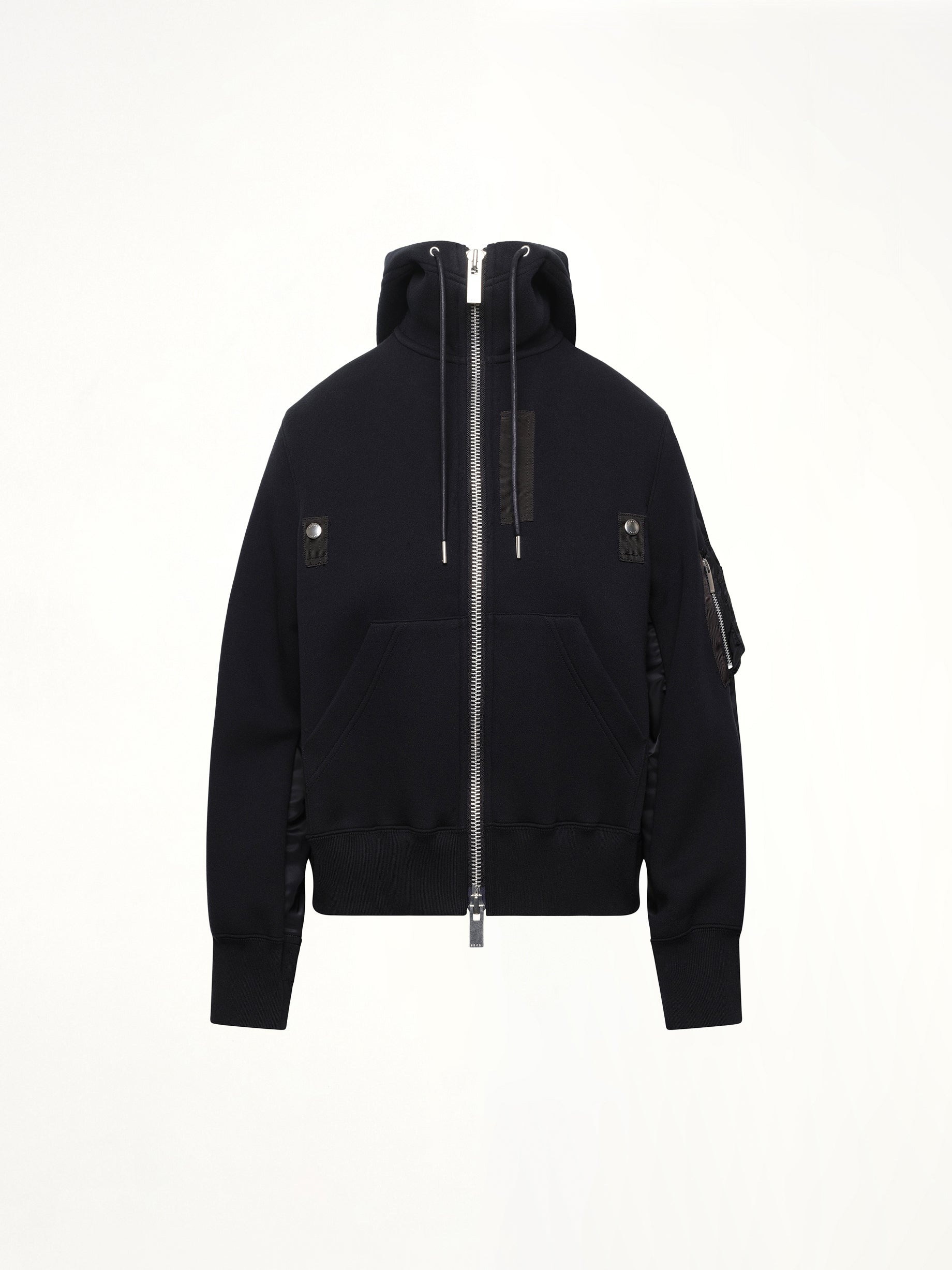 Sponge x Nylon Twill Hoodie in Black - 2