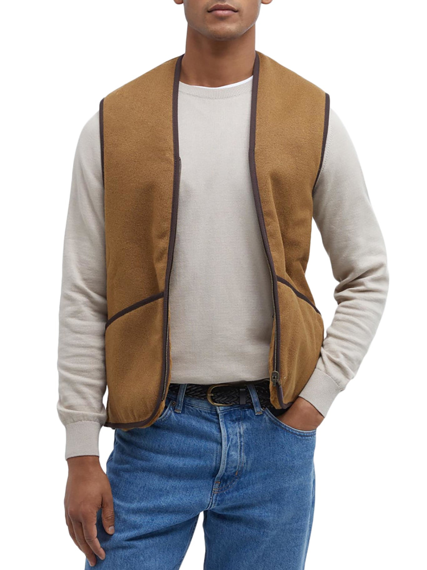 REVERSIBLE FLEECE VEST WITH ZIP - 3