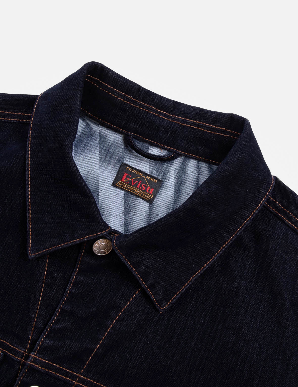 KAMON AND SEAGULL EMBROIDERY REGULAR FIT DENIM JACKET - 9