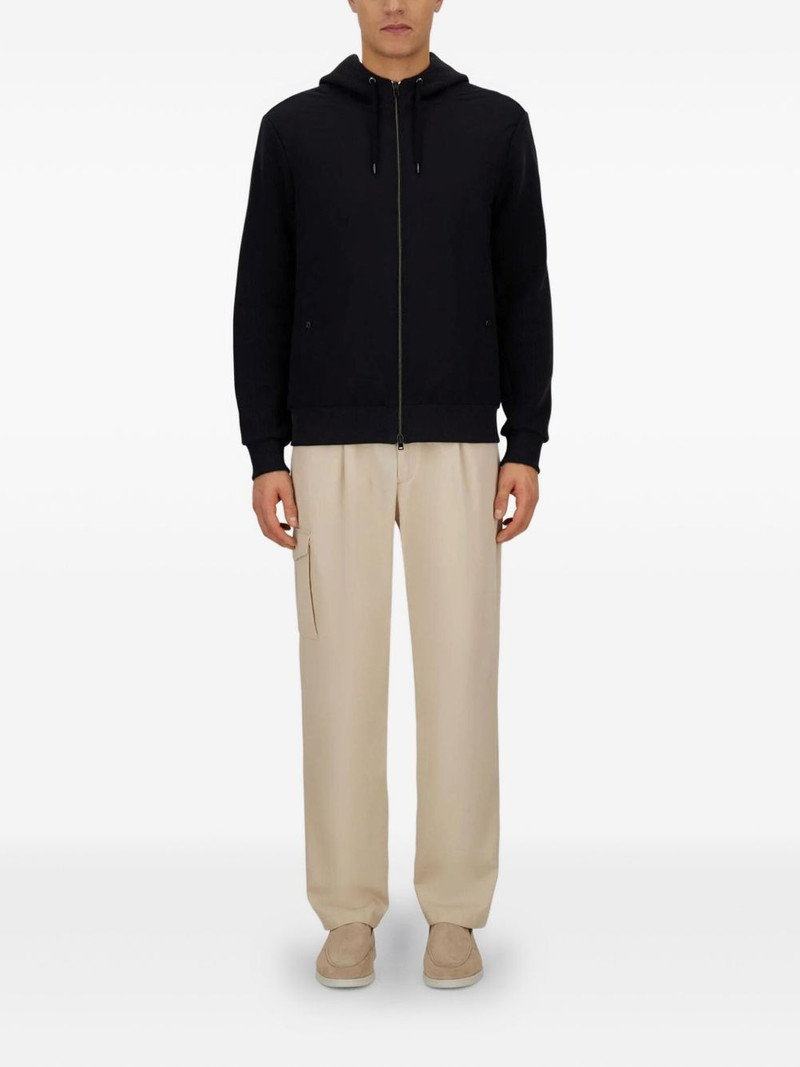 Herno ribbed-knit zip-up jacket outlook