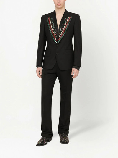 Dolce & Gabbana gemstone-embellished tailored blazer outlook