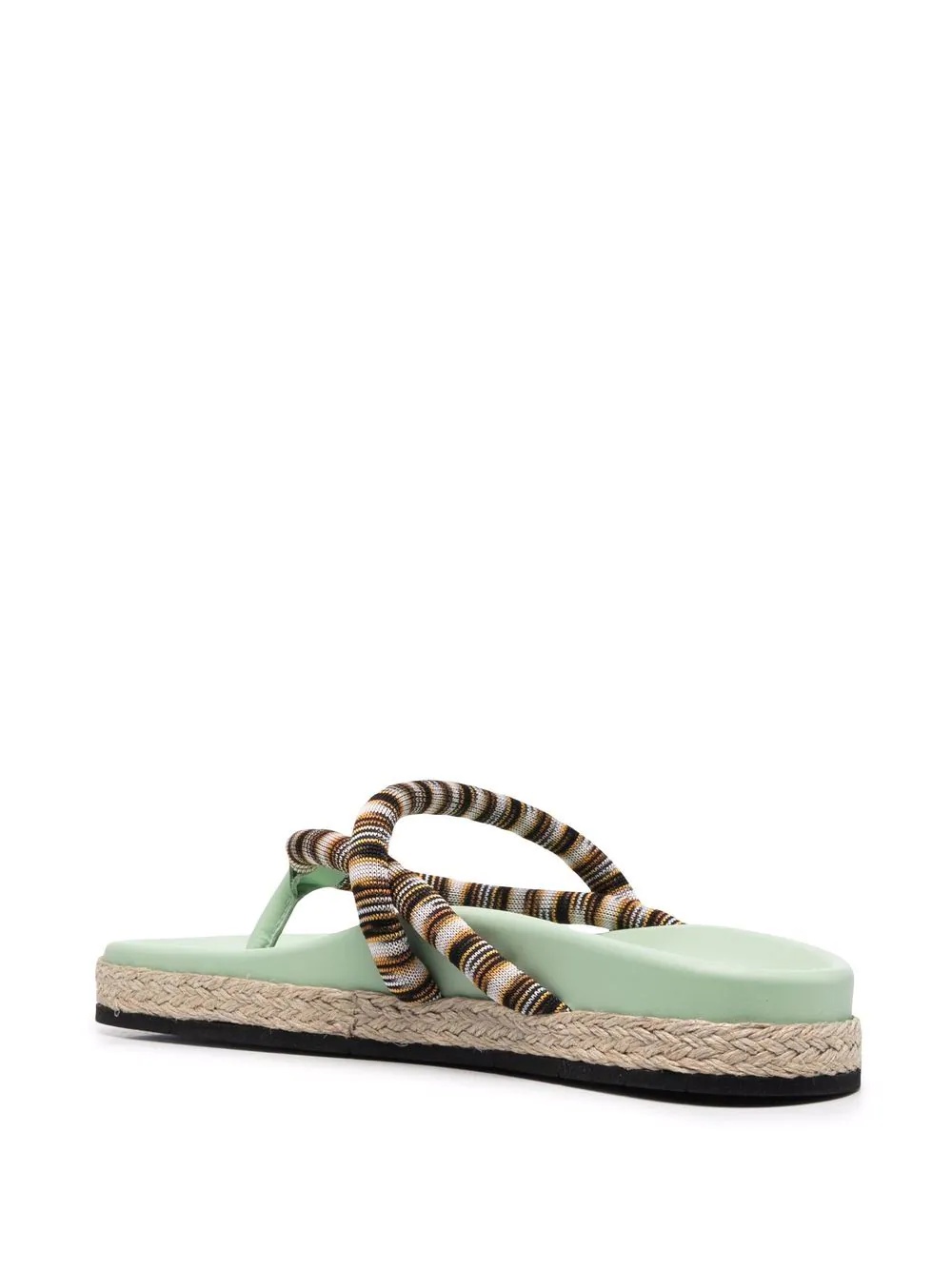 stripe-strap flip-flop sandals - 3