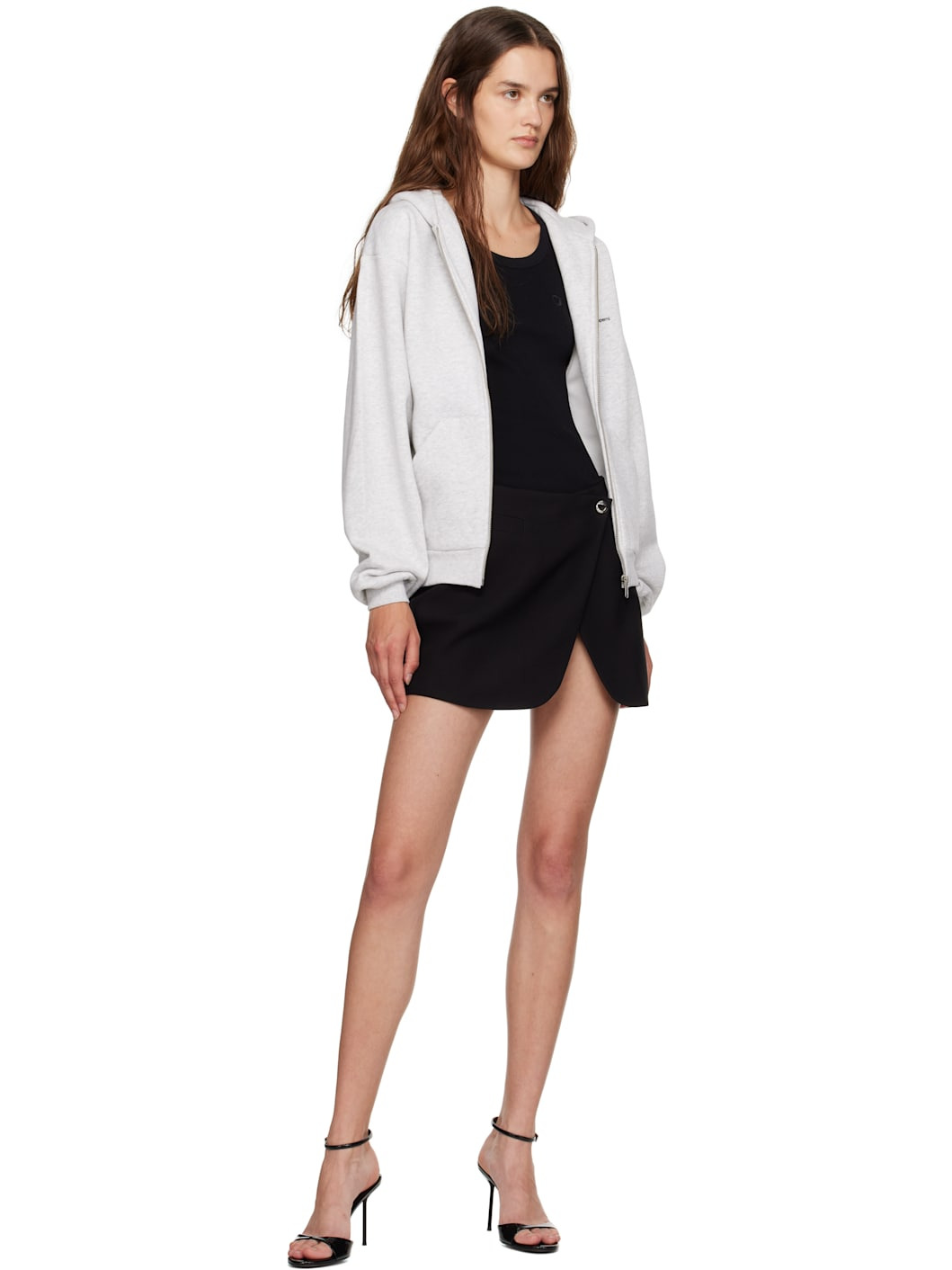 Gray Disney Crown Zip Up Hoodie - 5